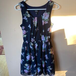Bebe Navy Floral Dress